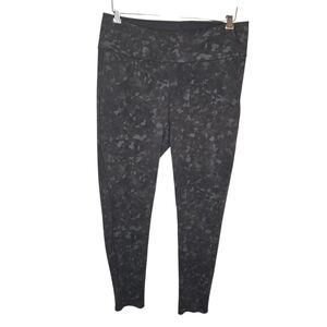 Uniqlo Black Camo AIRism Full-Length Legging Pants, Size XL